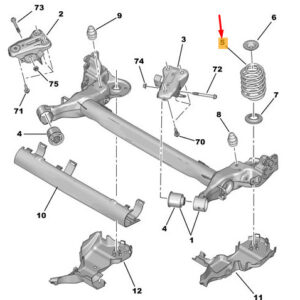 CITRO�N C3 MK3 SX Rear Suspension Spring 1613978480 ORIGINAL