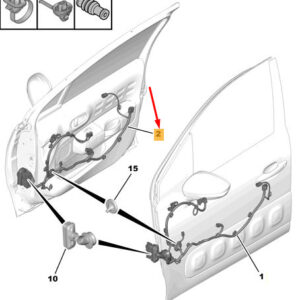 CITRO�N C3 MK3 SX Front Right Door Harness LHD 9825268580 ORIGINAL