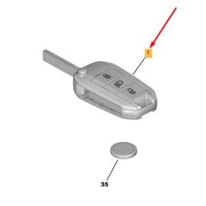 CITRO�N C3 MK3 SX High Frequency Transmitter Key 1628942080 ORIGINAL