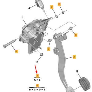 CITRO�N JUMPY MK3 Brake Pedal LHD 9816819580 ORIGINAL