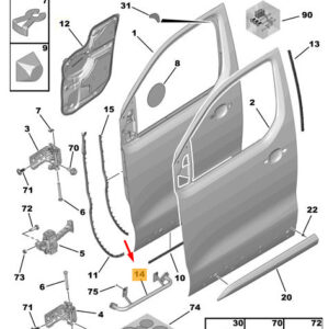 CITRO�N JUMPY MK3 Front Left Door Impact Reinforcement 9809535580 ORIGINAL