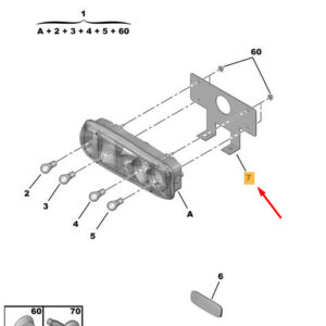 CITRO�N JUMPY MK3 Tail Light Bracket 9628011980 ORIGINAL