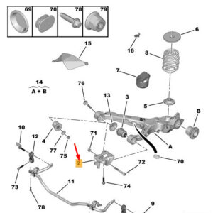 CITRO�N JUMPY MK3 Rear Right Suspension Wishbone Yoke 9808842280 ORIGINAL