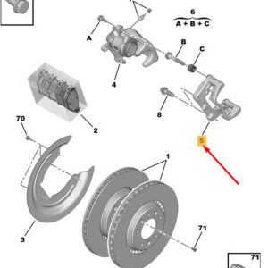 CITRO�N JUMPY MK3 Rear Left Brake Caliper Yoke 1617937780 ORIGINAL