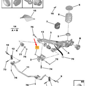 CITRO�N JUMPY MK3 Rear Suspension Wishbone Yoke Nut 9806768280 ORIGINAL