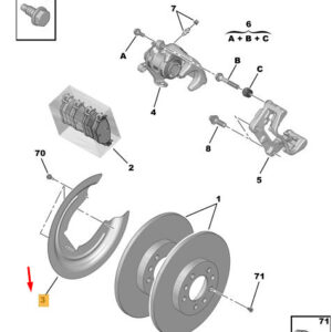 CITRO�N JUMPY MK3 Rear Brake Disc Protection 9806334980 ORIGINAL