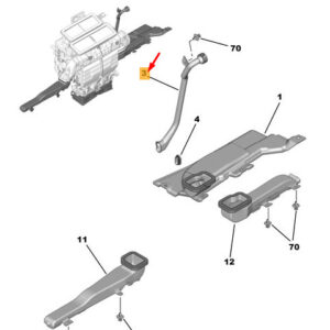 CITRO�N JUMPY MK3 Heater Air Channel LHD 9808363780 ORIGINAL