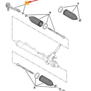 CITRO�N JUMPY MK3 Right Steering Rod Ball Joint Kit 9820340180 ORIGINAL