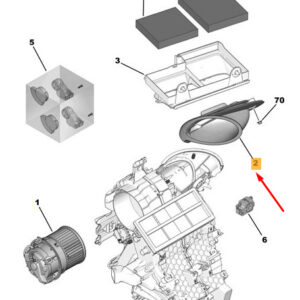 CITRO�N C3 MK3 SX Heater Air Channel 647982 ORIGINAL
