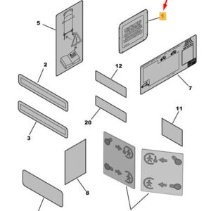 CITRO�N JUMPY MK3 Manufacturer's Plate 7597AJ ORIGINAL
