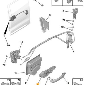 CITRO�N JUMPY MK3 Rear Left Door Sliding Handle Holder 9808650080 ORIGINAL