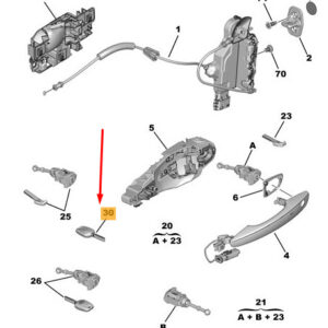CITRO�N C3 MK3 SX Lock Key 1617020280 ORIGINAL