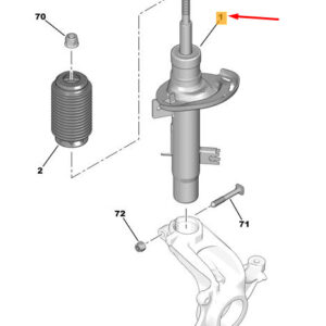 CITRO�N C3 MK3 SX Front Left Shock Absorber 9827488680 ORIGINAL