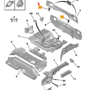 CITRO�N C3 MK3 SX Rear Panel Right Expanding Insert 9811858480 ORIGINAL