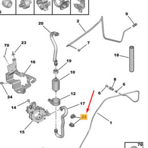 CITRO�N C3 MK3 SX Fuel Pipe Support 1623565280 ORIGINAL