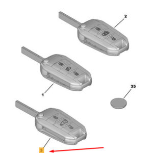 CITRO�N JUMPY MK3 High Frequency Transmitter Key 1617021280 ORIGINAL