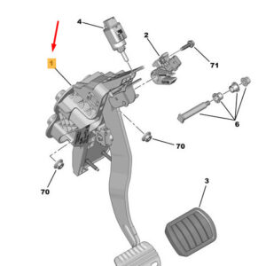 CITRO�N JUMPY MK3 Brake Pedal Module LHD 9842609280 ORIGINAL