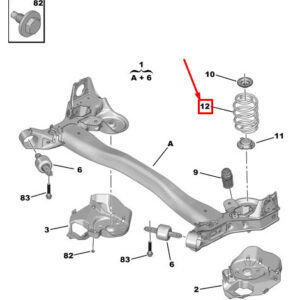 CITROËN C5 AIRCROSS Rear Coil Spring 9827123480 ORIGINAL