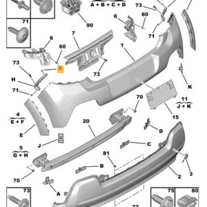 CITRO�N C3 MK3 SX Rear Bumper Backer Sealing Washer 1619269080 ORIGINAL