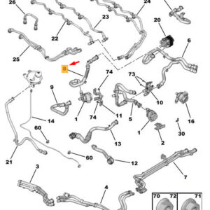 CITRO�N JUMPY MK3 PTBCC Coolant Inlet Pipe 9830803280 ORIGINAL