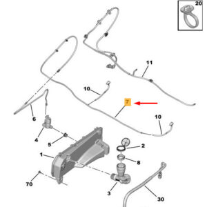 CITRO�N JUMPY MK3 Window Washer Pipe 9808561680 ORIGINAL