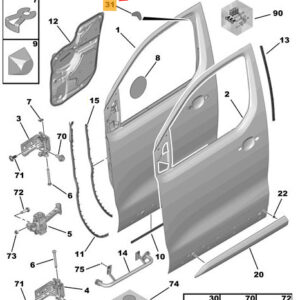 CITRO�N JUMPY MK3 Front Door Foam 9817114880 ORIGINAL