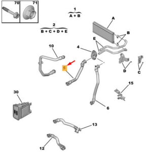 CITRO�N JUMPY MK3 Heater Water Pipe 9830799280 ORIGINAL