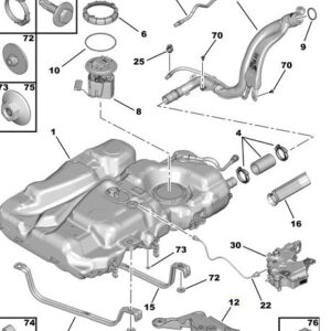 CITRO�N JUMPY MK3 Fuel Tank Strap 9813784180 ORIGINAL