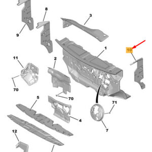 CITRO�N JUMPY MK3 Left Scuttle Side Soundproofing 9827857080 ORIGINAL