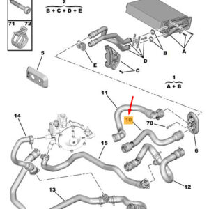 CITROËN C3 MK3 SX Heater Water Pipe 9678822280 ORIGINAL
