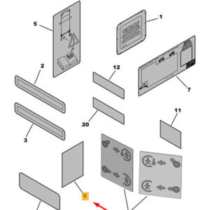 CITRO�N JUMPY MK3 Air Conditioning Label 9821620280 ORIGINAL