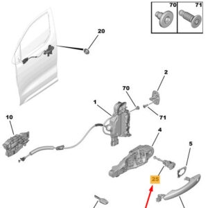 CITRO�N JUMPY MK3 Front Right Door Lock 1617018880 ORIGINAL