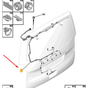 CITRO�N JUMPY MK3 Tailgate Harness 9812425780 ORIGINAL