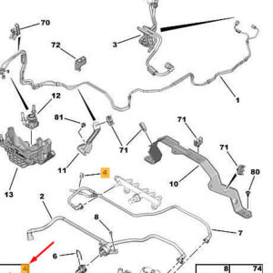 CITRO�N JUMPY MK3 Fuel Pipe Support 1574GT ORIGINAL