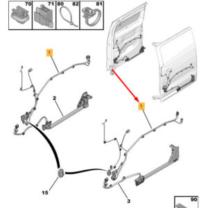 CITRO�N JUMPY MK3 Rear Door Wiring 9816584180 ORIGINAL