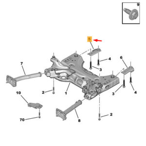 CITRO�N JUMPY MK3 Right Front Axle Fixing Strengthener 9833407380 ORIGINAL