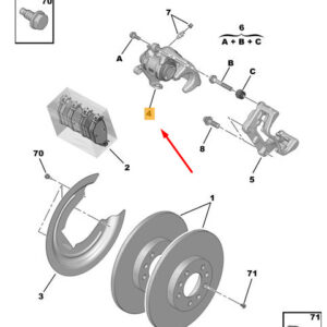 CITRO�N JUMPY MK3 Rear Left Brake Caliper 1651761580 ORIGINAL
