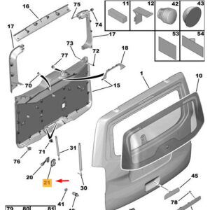 CITRO�N JUMPY MK3 Rear Flap Handle Trim 98245687ZD ORIGINAL