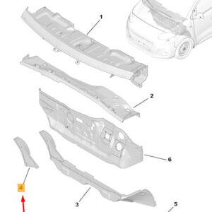 CITRO�N JUMPY MK3 Right Bulkhead Extension 9806012880 ORIGINAL