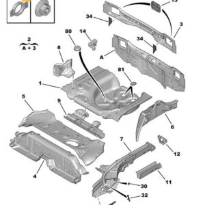 CITRO�N C3 MK3 SX Rear Panel Sealing 7518N5 ORIGINAL