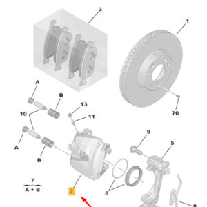 CITRO�N JUMPY MK3 Front Right Brake Caliper 1651761480 ORIGINAL