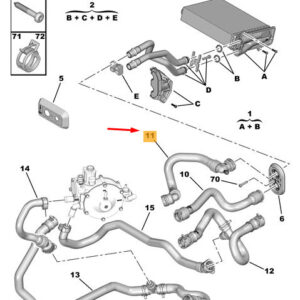 CITROËN C3 MK3 SX Heater Water Pipe 9678822580 ORIGINAL