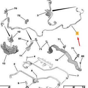 CITRO�N JUMPY MK3 Fuel Dual Pipe 9859246180 ORIGINAL