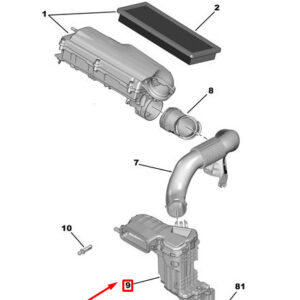 CITROËN C5 AIRCROSS Air Inlet Neck Water Deflector 9836359980 ORIGINAL