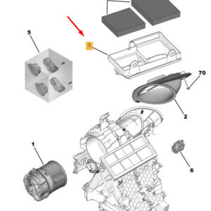 CITRO�N C3 MK3 SX Pollen Filter Bracket 6447VZ ORIGINAL