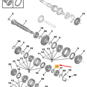 CITRO�N C3 MK3 SX Gearbox Shaft Spacer 230462 ORIGINAL