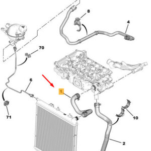 CITRO�N C3 MK3 SX Radiator Water Inlet Hose 9814452980 ORIGINAL