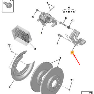 CITRO�N JUMPY MK3 Rear Left Brake Caliper Yoke 1617937180 ORIGINAL