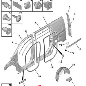 CITRO�N JUMPY MK3 Front Left Bodywork Protection 9834363280 ORIGINAL