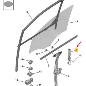 CITRO�N JUMPY MK3 Front Right Door Groove Guide 9812451080 ORIGINAL